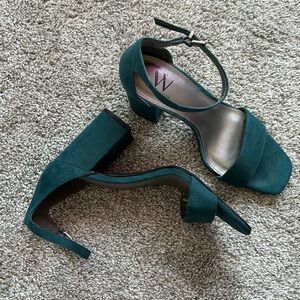 Teal Strappy Heels